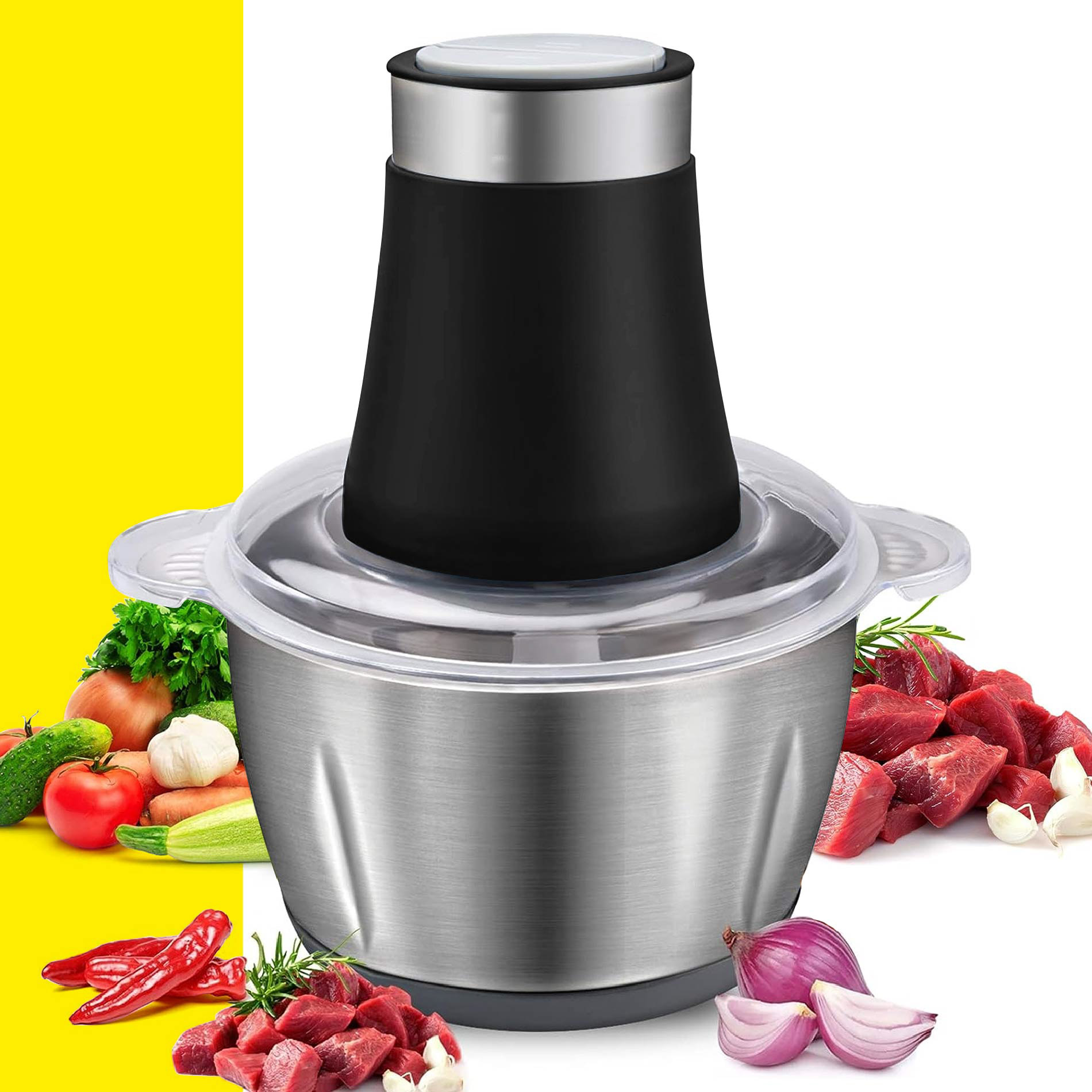 Miniatura 6 de Molino Picadora Eléctrico 2 Litros Acero